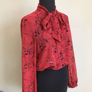 Mindcode Burnt Orange and Black top - SM